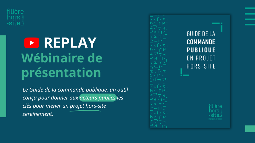 [REPLAY] Wébinaire de présentation du Guide de la commande publique en hors-site